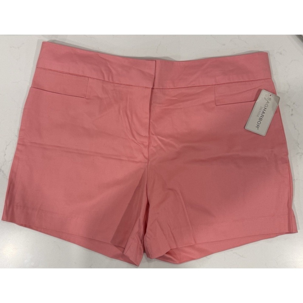 Sag Harbor (Express) Shorts Womans Sz‎ 14 Pink 4 Pockets Zip/Hook/Eye/Button NWT